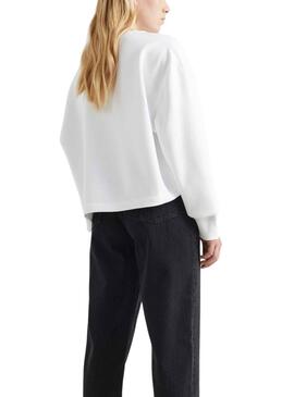 Sweatshirt Tommy Jeans Crop Relaxed Damen Weiss