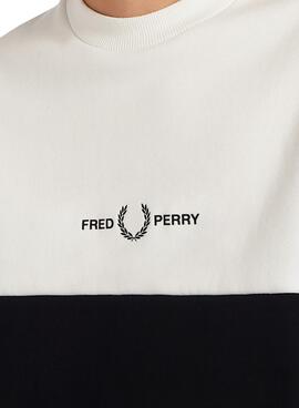 Sweatshirt Fred Perry Colourblock für Herren Schwarz