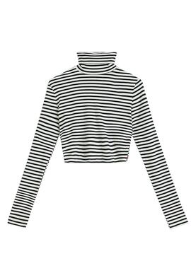 Pullover Levis Erker Printed von Streifen Damen Schwarz