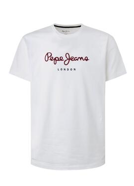 T-Shirt Pepe Jeans Eggo Weiss für Herren