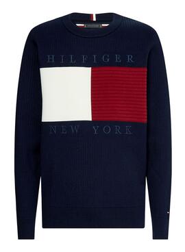 Pullover Tommy Hilfiger Bandera für Herren Marineblau