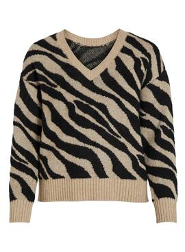 Pullover Vila Virile Halsspitze für Damen Schwarz
