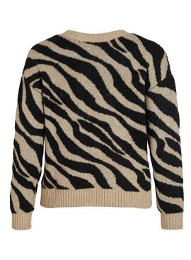 Pullover Vila Virile Halsspitze für Damen Schwarz