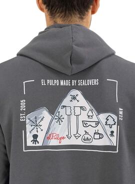 Sweatshirt El Pulpo Forest Patch für Herren Grau