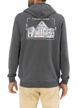 Sweatshirt El Pulpo Forest Patch für Herren Grau