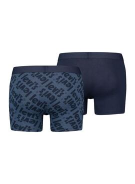 Set 2 Unterhose Levis Poster Logo Herren Marineblau