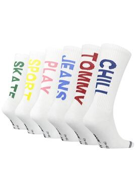 Pack 3 Socken Tommy Hilfiger Logo Damen Herren