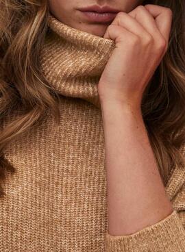 Pullover Vila Vicilia Long Damen Camel