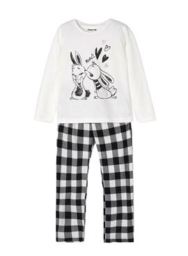 Pijama Mayoral Mini Set Weiss für Mädchen