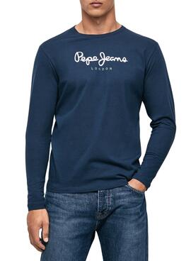 T-Shirt Pepe Jeans Eggo Long Blau für Herren