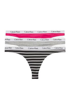 Pack 3 Tangas Calvin Klein Karussell Multicolor