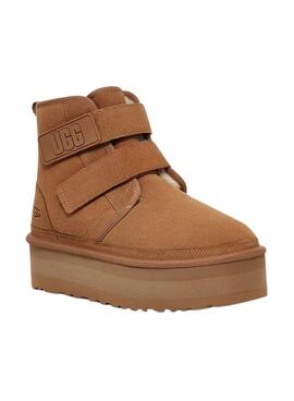 Stiefelettes UGG Neumel Plattform Kastanie für Damen