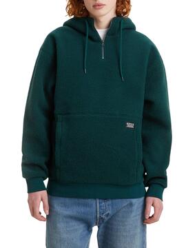 Sweatshirt Levis Sherpa Lammfell Grün