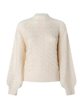 Pullover Pepe Jeans Briseis Calado Beige für Damen