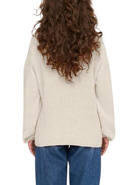 Pullover Only Bella Life Relaxed für Damen Beige