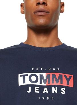 Sweatshirt Tommy Jeans Entry Flag Marineblau Herren