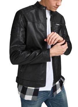 Jacke Jack & Jones Kunstleder Schwarz für Herren