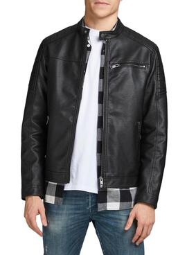 Jacke Jack & Jones Kunstleder Schwarz für Herren