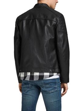 Jacke Jack & Jones Kunstleder Schwarz für Herren