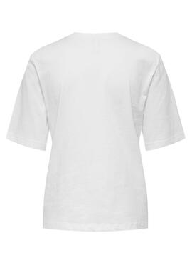 T-Shirt Only Mano Boxy Weiss für Damen