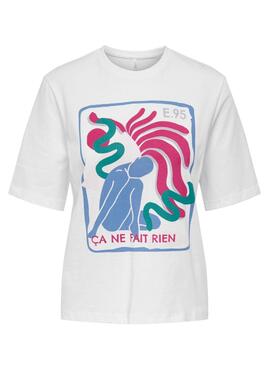 T-Shirt Only Mano Boxy Weiss für Damen
