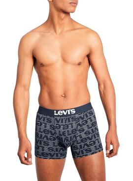 Pack 3 Unterhose Levis Geschenkbox Marineblau Herren