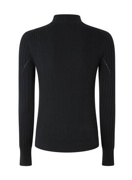 Pullover Pepe Jeans Amalia-Kanal Schwarz für Damen