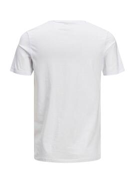 T-Shirt Jack & Jones Corp Logo Weiss Herren