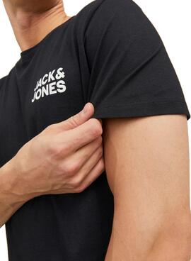T-Shirt Jack & Jones Corp Logo Schwarz Herren
