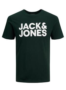T-Shirt Jack & Jones Corp Logo Slim Grün