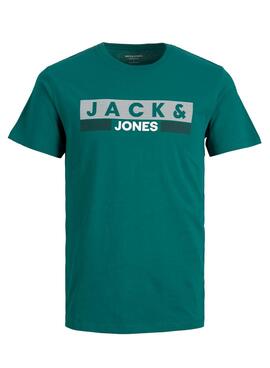 T-Shirt Jack & Jones Corp Logo Grün Herren