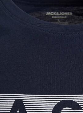 T-Shirt Jack & Jones Corp Logo Marineblau Herren