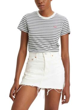 T-Shirt Levis Perfekter T-Streifen Türkis