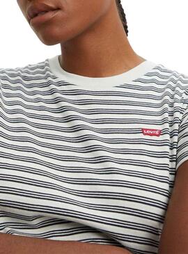 T-Shirt Levis Perfekter T-Streifen Türkis
