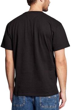 T-Shirt Tommy Jeans Logo Radial Schwarz