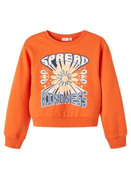 Sweatshirt Name It Tiffa Orange für Mädchen