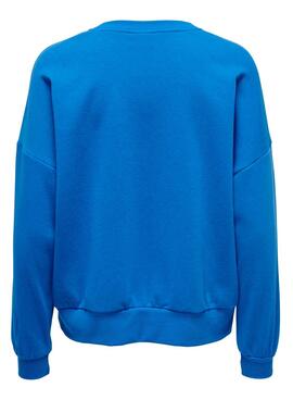 Sweatshirt Only Lizzi Blau für Damen