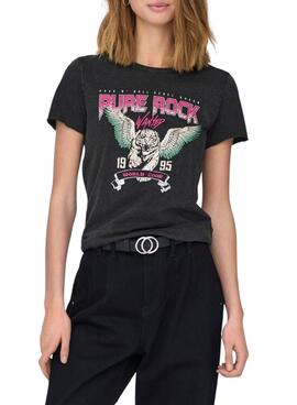 T-Shirt Only Lucy Regular Schwarz für Damen