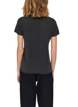 T-Shirt Only Lucy Regular Schwarz für Damen