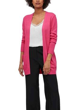 Jacke Vila Viril Open Fuchsia für Damen