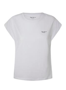 T-Shirt Pepe Jeans Bloom Weiss für Damen