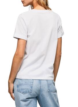 T-Shirt Pepe Jeans Goldie Weiss für Damen
