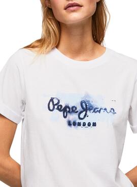 T-Shirt Pepe Jeans Goldie Weiss für Damen