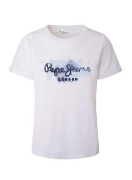 T-Shirt Pepe Jeans Goldie Weiss für Damen