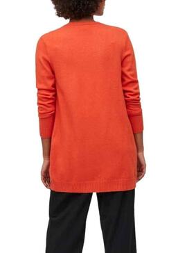 Jacke Vila Viril Open Orange für Damen