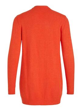 Jacke Vila Viril Open Orange für Damen