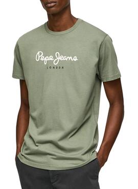 T-Shirt Pepe Jeans Eggo Grün für Herren