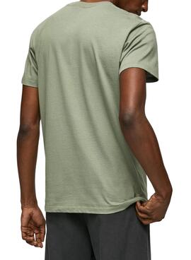 T-Shirt Pepe Jeans Eggo Grün für Herren