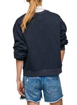 Sweatshirt Pepe Jeans Wyllile Marineblau für Damen