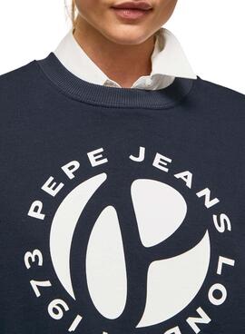 Sweatshirt Pepe Jeans Wyllile Marineblau für Damen